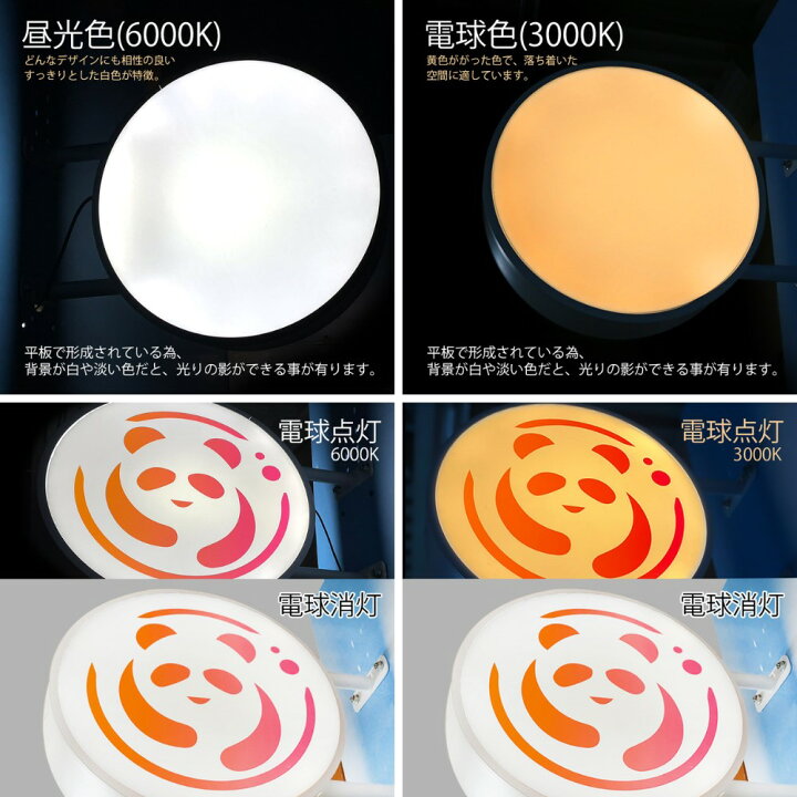 楽天市場】【5個セット】突き出し看板 LED 丸型40cm ( ブラック 