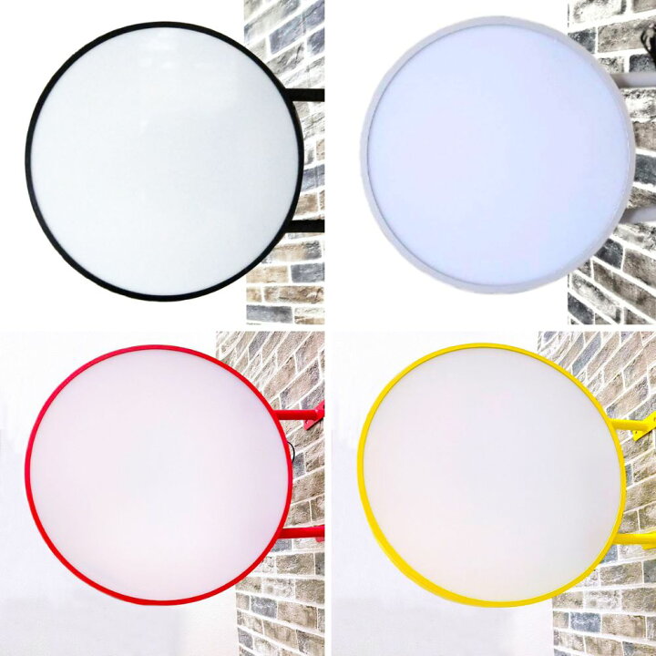 楽天市場】【 new 】突き出し看板 LED 丸型 40cm 50cm 60cm ( ブラック 