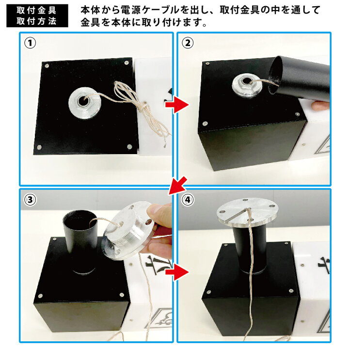 楽天市場】回転式 LED 電飾看板 type-4 4面 箱型 アクリル 内照式 