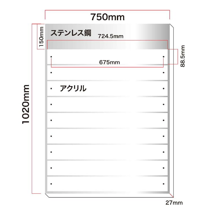 楽天市場】ステンレス案内板 無地 本体のみ(A) アクリル案内板 看板 