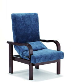フランスベッド 背中が曲がった人向けの椅子 高座椅子 一人掛け Reha tech 円背サポートチェアENN ENN-02(ブルー)35505000
