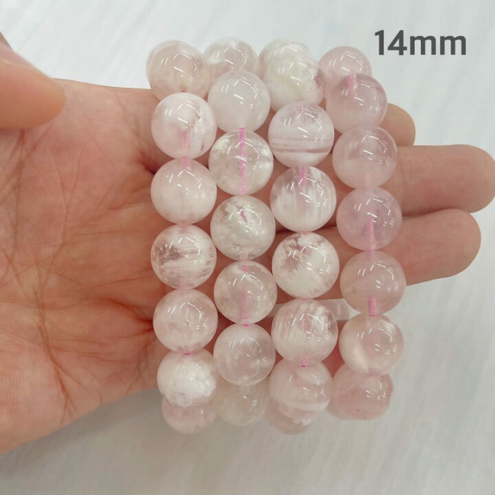 楽天市場】ローズスノーガーデンクォーツ ルチル入り 10mm 12mm 14mm 