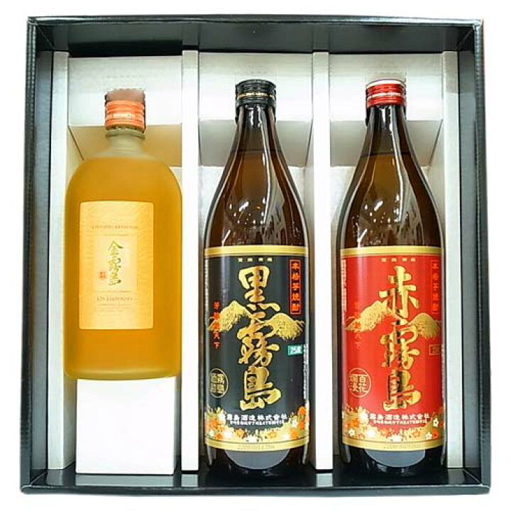 楽天市場】【入手困難】金霧島（720ml）赤霧島（900ml）黒霧島（900ml 