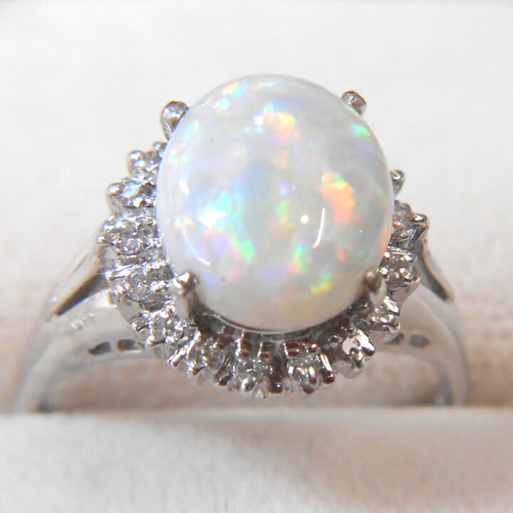 天然オパールリング9.99ct PT900リング