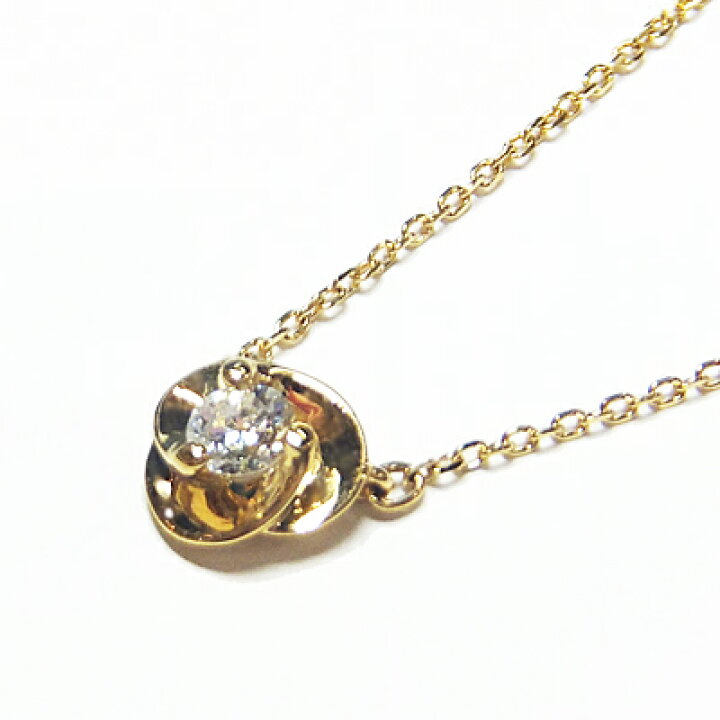 楽天市場】【18金】K18YG ダイヤモンド HC プチネックレス 0.06ct 40.5 