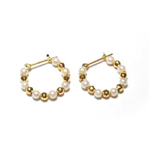 K18YG@18@p[^@Jbg{[@܂t[vsAXyPearl pierced earringszyaAv[gzya΁zy6zyz