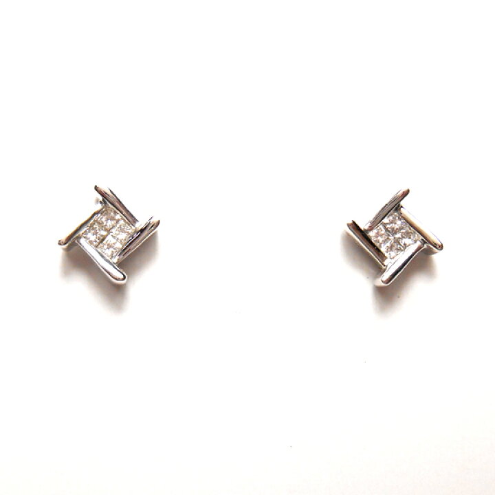楽天市場】18金 ダイヤモンド1.0ct 片耳0.5ct ミステリーセッティング 