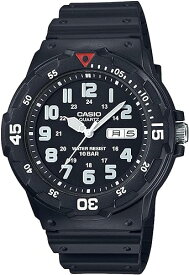 [CASIO] 腕時計 カシオ コレクション 回転ベゼル 10気圧防水 樹脂バンド メンズ ブラック MRW-200HJ-1BJH【国内正規品】