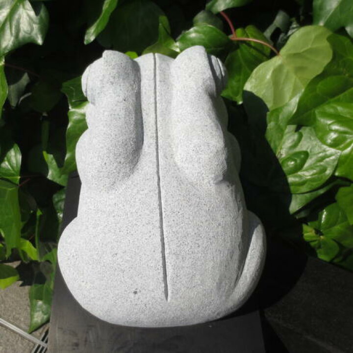 楽天市場】かえる カエル 全長33cm 置物 置き物 雑貨 御影石のオブジェ 