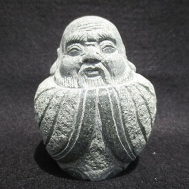 福禄寿（ふくろくじゅ）高さ8.5cm」 七福神 置物 石材彫刻品 オブジェ 縁起物 青御影石 手作り！