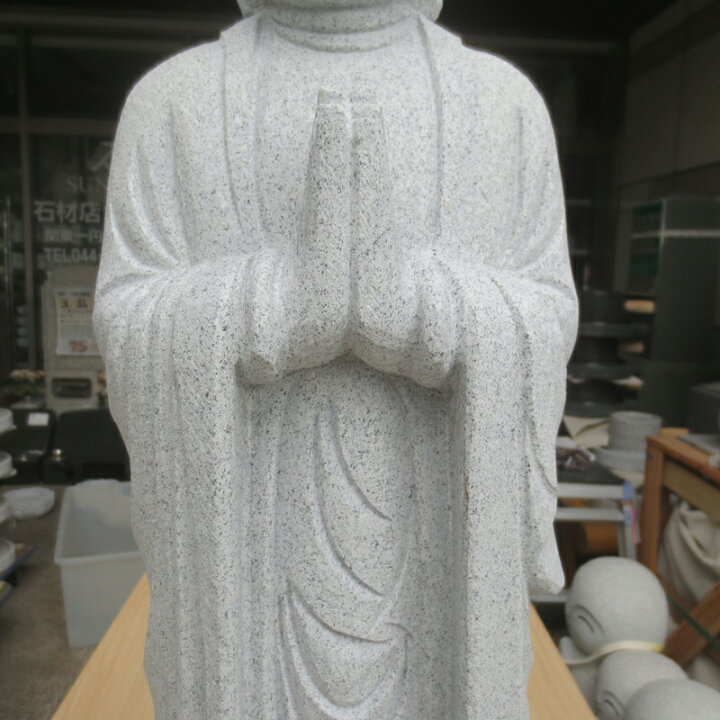 楽天市場】おじぞうさん お地蔵 2尺 総高70cm お地蔵様 御影石 供養 