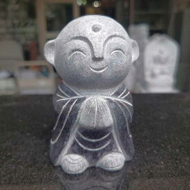 おじぞうさん おじぞうさま かわいい 癒しのお地蔵さんGZ41B 高さ10cm 置物 地蔵菩薩 仏像 彫刻品 黒みかげ石 送料無料！