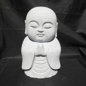 わらべ おじぞうさん 童地蔵 高40cm 地蔵菩薩 お地蔵さん 癒しのおじぞうさま 石の置物 御影石 高級たたき仕上げ 送料無料