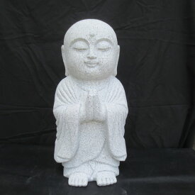 わらべ おじぞうさん 童地蔵 高40cm 地蔵菩薩 お地蔵さん 癒しのおじぞうさま 石の置物 御影石 高級たたき仕上げ 送料無料