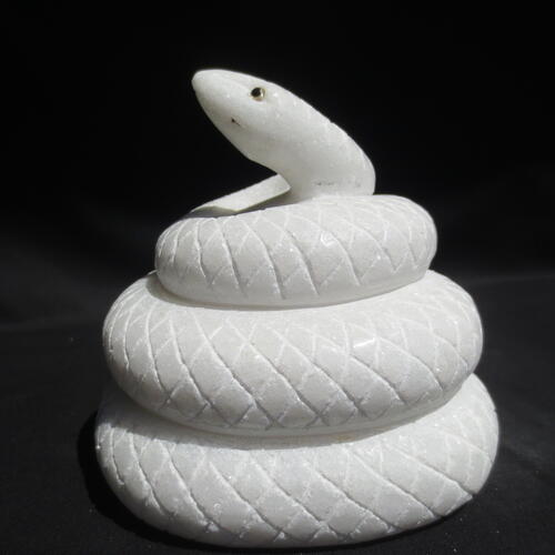 楽天市場】白蛇 白へび 天然大理石 ヘビ White snake : 石材店サンソー