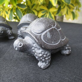 リクガメ ゾウガメ 置物 高さ約6cm 高級御影石 亀 かめ みどり 置物 彫刻品 オブジェ おしゃれ 文鎮 御影石 手作り 送料無料 レターパックプラス