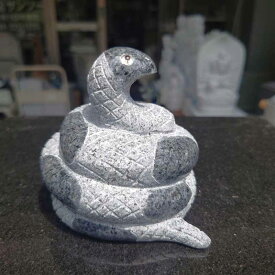 グリーン ヘビ 蛇 緑へび green Snake 蛇 高さ約10cm 天然みかげ石 green Snake