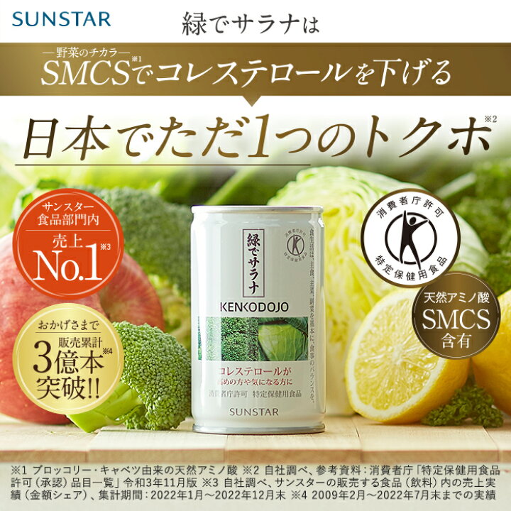 楽天市場】【P5倍】【サンスター公式通販】特定保健用食品 緑でサラナ 