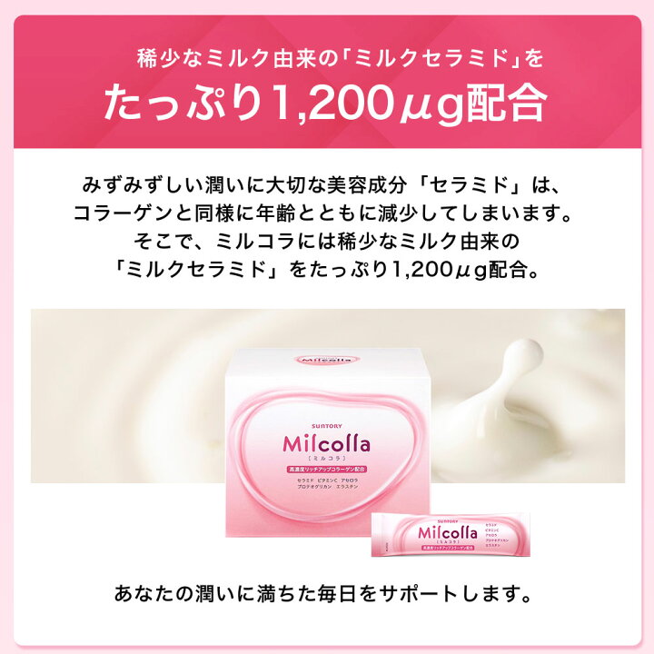 楽天市場】サントリー 公式 Milcolla (ミルコラ) コラーゲン ミルク 