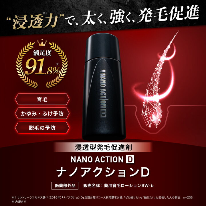 楽天市場】サントリー 公式 ナノアクションD 医薬部外品 浸透型発毛 