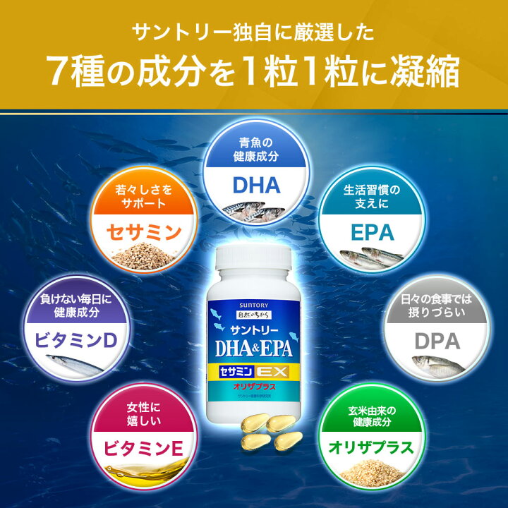 76%OFF!】 サントリー自然のちから DHAEPA セサミンEX 120粒