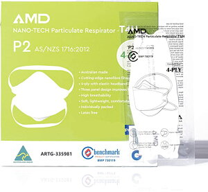 AMD NANO-TECH P2 mask Medical Respirator 4-layer with Headband�^�w�b�h�o���h�^�C�v �I�[�X�g�����A�� 4�w 3D�f�U�C�� �y�� ���@�\ �i�m�t�@�C�o�[ ��×p���X�s���[�^�[�}�X�N BFE99.9% � 1������