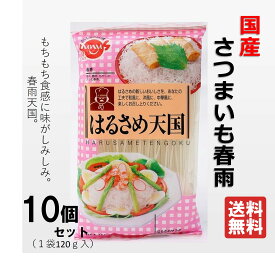 国産【はるさめ天国120g 10袋セット】 国産はるさめ さつまいもでん粉 じゃがいもでん粉使用 送料無料 サナス メーカー直送