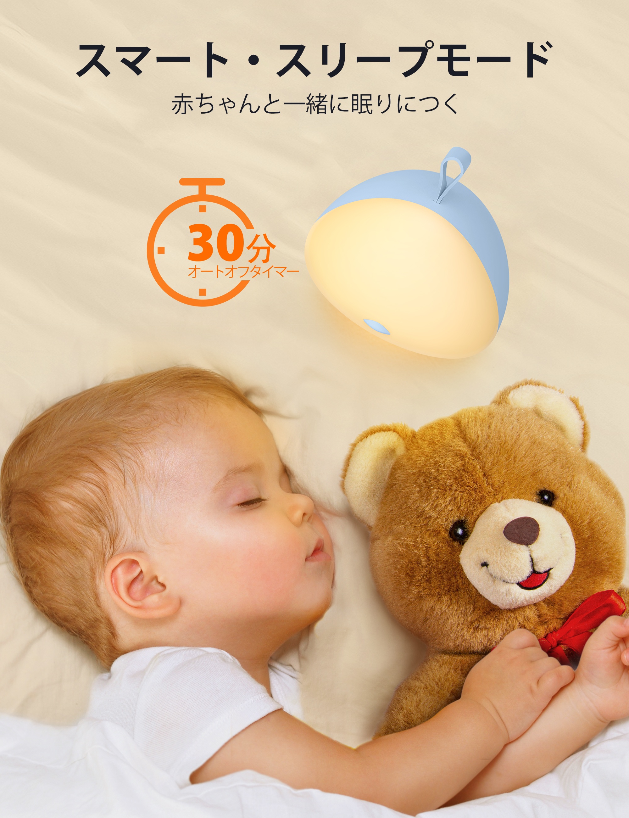 VAVA ベッドサイドランプ 色温度・明るさ調整可能 タッチ式 授乳 ライト