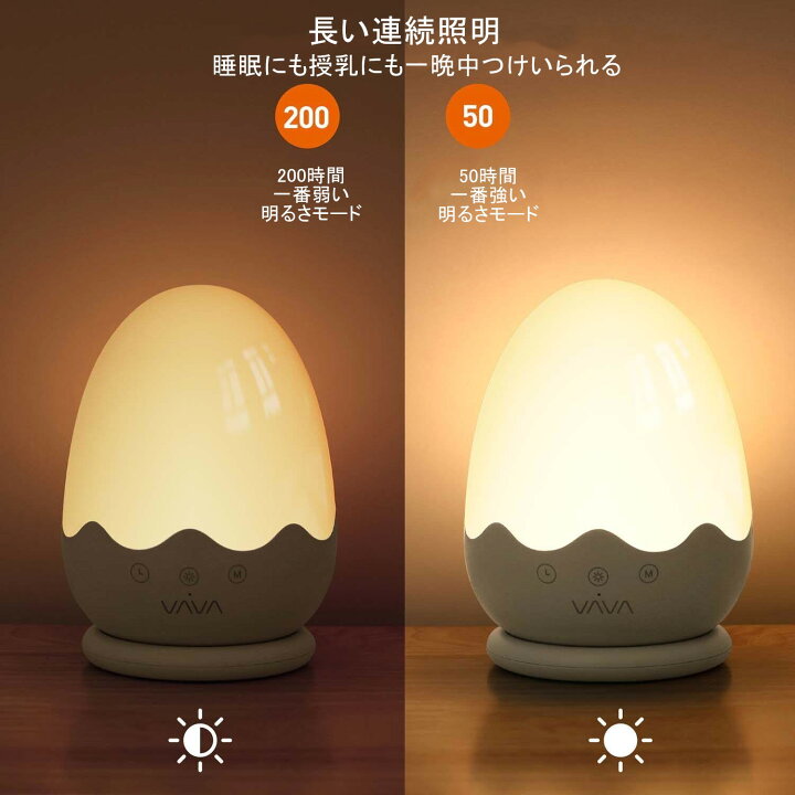 894円 【即納】 VAVAナイトライト 授乳用 色温度 明るさ調整