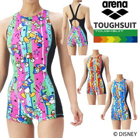 アリーナ arena 練習水着 レディース ディズニー トレーニングワンピース スパッツ オープンバック タフスーツ TOUGHSUIT 競泳水着 AS5FWM54L