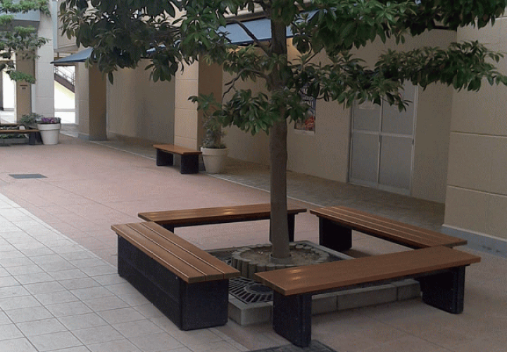 楽天市場】ミヅシマ工業 ベンチ 背もたれなし リサイクルベンチ RB4N