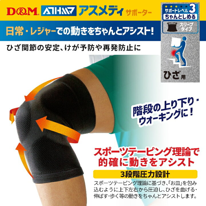 楽天市場】【ポイント5倍キャンペーン実施中】D&M 膝サポーター アス  