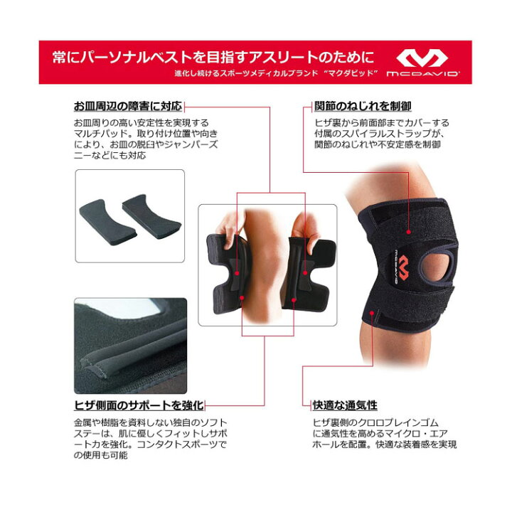 楽天市場】マクダビッド McDavid 膝サポーター マルチアクション 