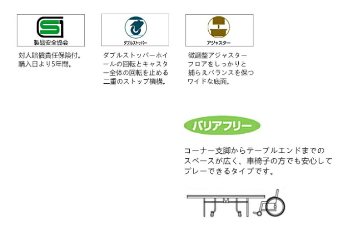 楽天市場】ミズノ(MIZUNO) 内折式卓球台 国際規格サイズ バリアフリー 
