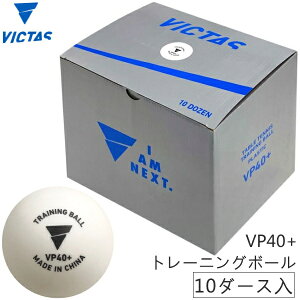 VICTAS ヴィクタス 卓球ボール VP40+ トレーニングボール 10ダース入(120球) 練習球 015600