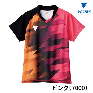 ヴィクタス VICTAS 卓球ユニフォーム 2024年全日本選手権選手着用モデル ゲームシャツ V-LGS401 ブルー ピンク レッド レディース 512402