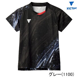 VICTAS ヴィクタス 卓球ユニフォーム 2024年男子日本代表モデル ゲームシャツ V-NGS407 グレー ネイビー レッド メンズ レディース 512403