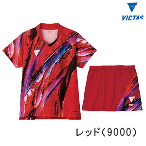 VICTAS ヴィクタス 卓球ユニフォーム 上下セット V-OLGS430 V-OSK433 ゲームシャツ ゲームスカート スコート レディース 512407 522408