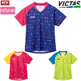 VICTAS PLAY ヴィクタス 卓球ユニフォーム ポップフォントレディス ゲームシャツ レディース 612303