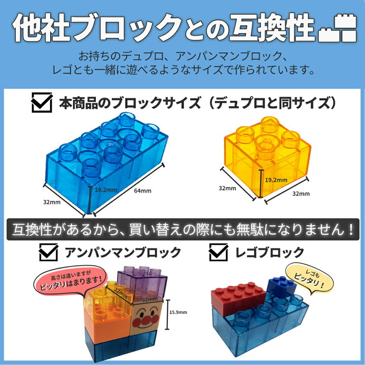 楽天市場 Sunwards 基礎ブロック 基本ブロック ブロック 高コスパ デュプロブロック デュプロ レゴデュプロ レゴ Lego Legoデュプロ クラシック ブロックラボ アンパンマンブロック 32ピース クリアカラー Sunwardsブロック 楽天市場店