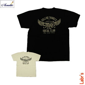 【Acoustic/アコースティック】Rolling Thunder S/S TEE SHIRTSローリングサンダー 半袖 Tシャツ【クロネコゆうパケット可】※2枚以上のご注文は宅配便に変更