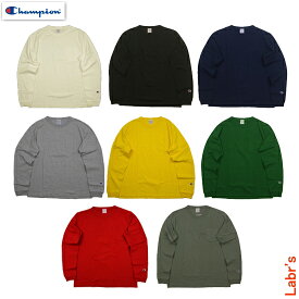 （C5-P401）7oz【Champion/チャンピオン 】T1011 POCKET US LONG SLEEVE T-SHIRTティーテンイレブン ポケット付き US 長袖Tシャツ（セットインスリーブ）