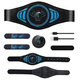 EMS 腹筋ベルト ジェルシート不要 6種類モード 三つのコントローラー 19段階強度 腹筋マシン 筋トレ 二つ腕ベルト付き 腹筋トレーニング 足 腕 多部位対応 筋トレ器具 USB充電 液晶表示 延長ベルト追加 筋肉刺激 男女兼用 日本語取扱説明書付属 1年保証