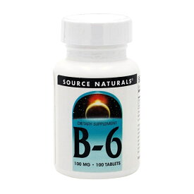 【送料無料】 ビタミンB6 100mg 100粒 タブレット ソースナチュラルズ 健康 美容 ビタミン【Source Naturals】B-6 (Vitamin B-6) 100 mg, 100 Tablets