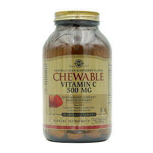 yz r^~C 500mg NYx[ 90 `Au^ubg \K[ySolgarzVitamin C Cran Raspberry Flavor 500 mg, 90 Chewable Tablets