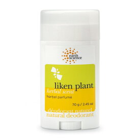 【送料無料】 アースサイエンス 天然 デオドラント ハーブの香り 70g 夏【Earth Science】 Liken Plant Natural Deodorant Herbal Scent 2.45oz
