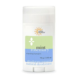 【送料無料】 アースサイエンス 天然 デオドラント ミントローズマリーの香り 70g 夏【Earth Science】 Mint Rosemary Natural Deodorant 2.45 oz