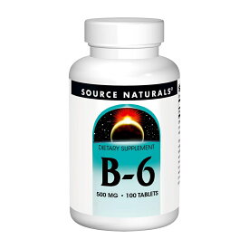 【送料無料】 ビタミンB-6 タイムリリース 500mg 100粒 タブレット ソースナチュラルズ【Source Naturals】Vitamin B-6 Timed Release 500 mg, 100 Tablets