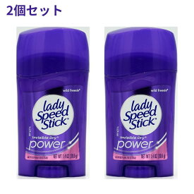 【送料無料】 2個セット インビジブルドライ デオドラント ワイルドフリージア 39.6g アメリカ製 夏 フレッシュ【Lady Speed Stick】 Invisible Dry Power Deodorant Wild Freesia 1.4 oz