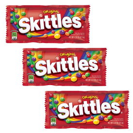 【送料無料】 3個セット キャンディー オリジナル 61g スキットルズ 飴 お菓子 スナック【Skittles】Skittles, Original 2.17 OZ